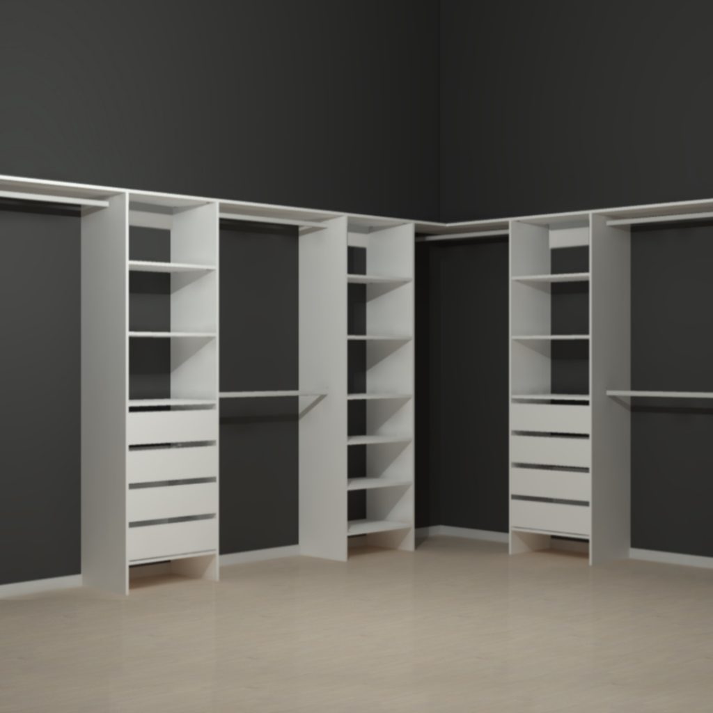 Wardrobe System for Walk-In Wardrobes. Affordable Kitset. Built In