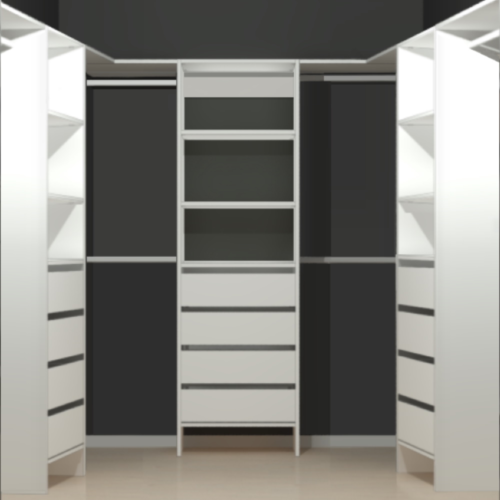 Aspiring 600 Walk-In Wardrobe with Drawers