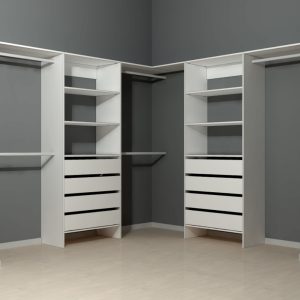 Aspiring 800 Series Walk In Wardrobe L2DD with Drawers