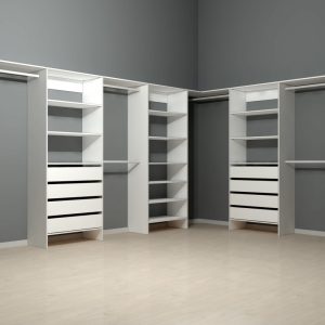 Aspiring 800 Series Walk In Wardrobe with Drawers L3DDS